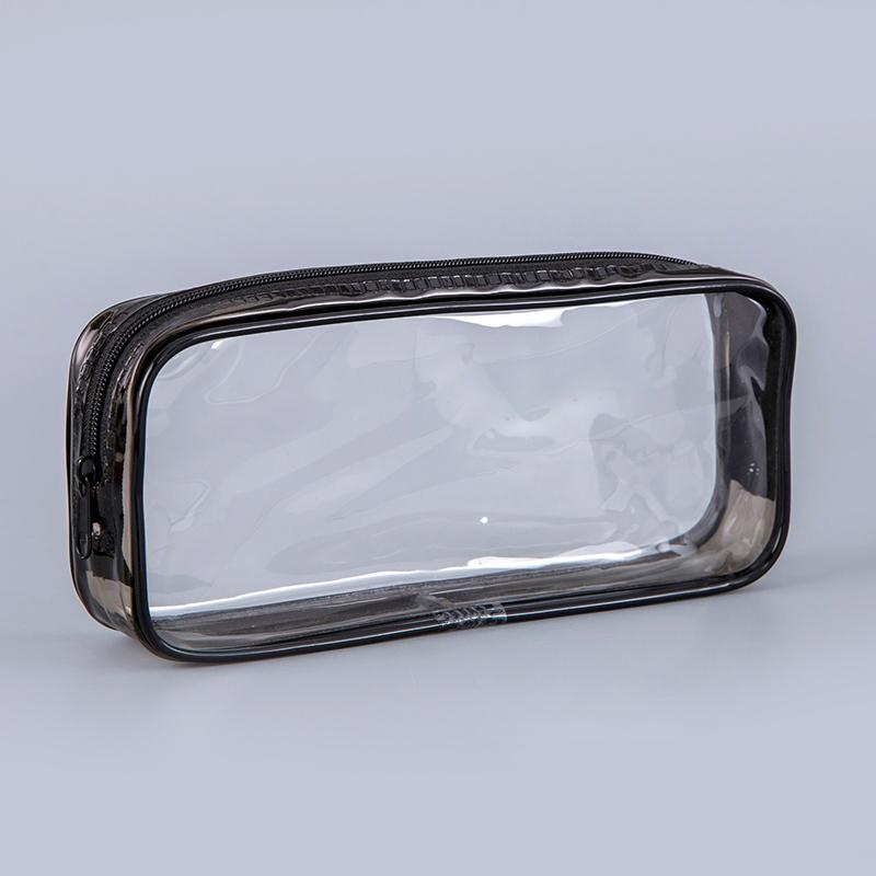 

Простой прозрачный пенал большой вместимости, сумка для ручек, студенческий пенал, креативный чехол для хранения канцелярских принадлежностей, школьные принадлежности чёрный