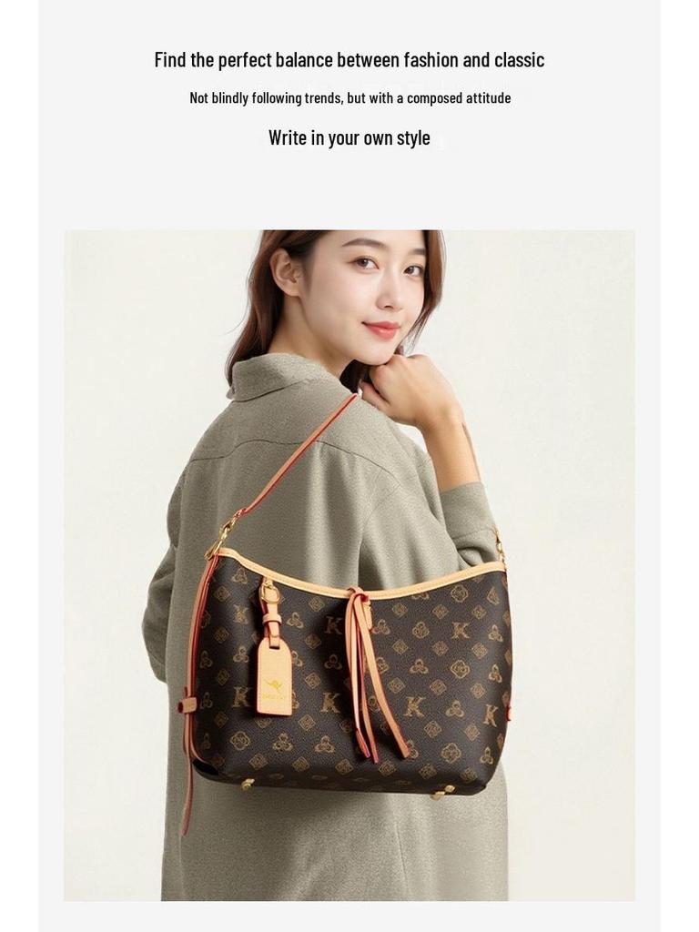 Damen 2025 Retro Floral Tragetasche - High-End, Mode Schulterhandtasche mit großer Kapazität