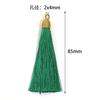 6pcs/Lot 85mm Gold Color Head Tassel Fringe Handmade Polyester Silk Tassel with Hanging Loop Bookmark Jewelryy Making Bookmark
