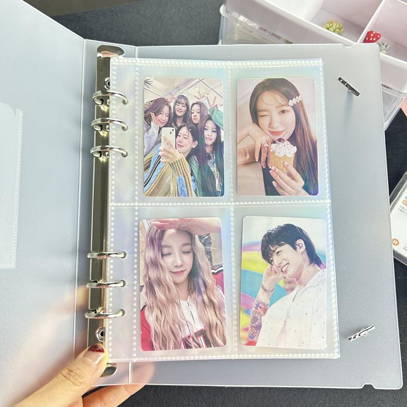 50pcs Original Korea Card Sleeves Photcards Clear Protector Kpop Shield Board Games Tarot Cards Photocard Protector Film
