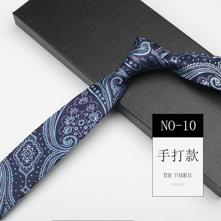 Men'S Tie, Business Hand Narrow 6Cm Trendy Shirt, Suit Pattern Casual
