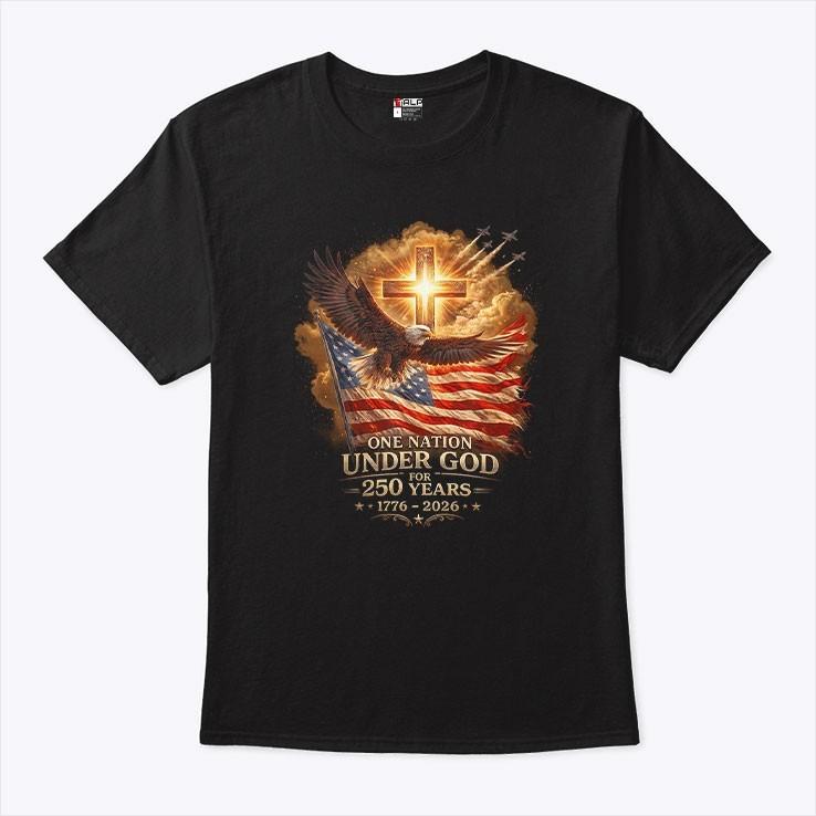 Vintage one nation under god for 250 year 1776_2026 tshirt Unisex T-Shirt M