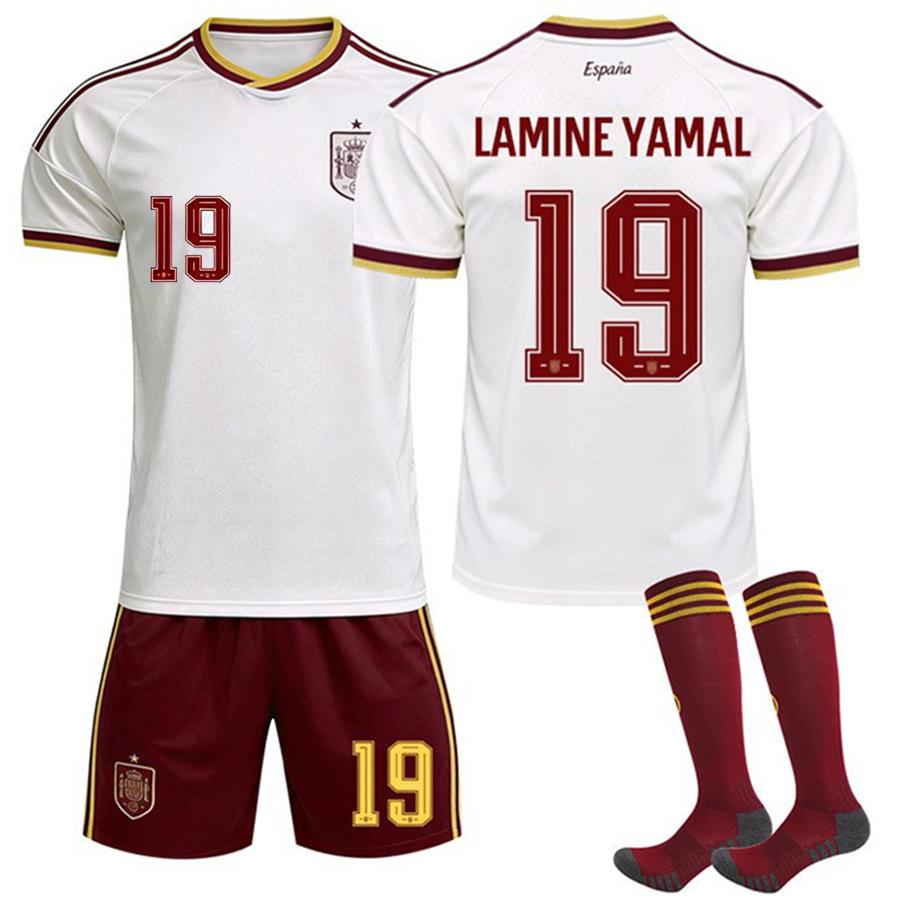 2627 US, Canada and Mexico World Cup Spain Away No. 19 Yamal Jersey 17 Williams Football Jersey Suit Men's