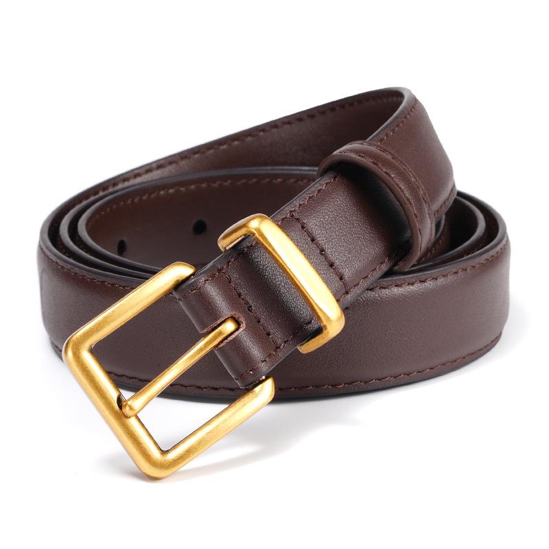 High-end Leather Belt for Women New Top Layer Cowhide Versatile Belt Decoration with Jeans Belt