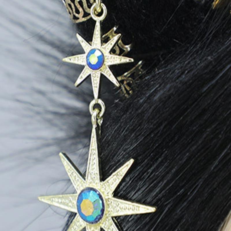 Adult Cartoon Wolf Ears Shape Headband with Dangle Jewelry Easter Hair Hoop