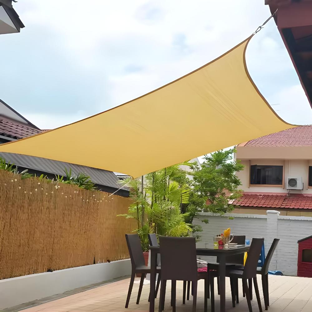 Large premium shade sail waterproof 4x6 beige uv shade cloth