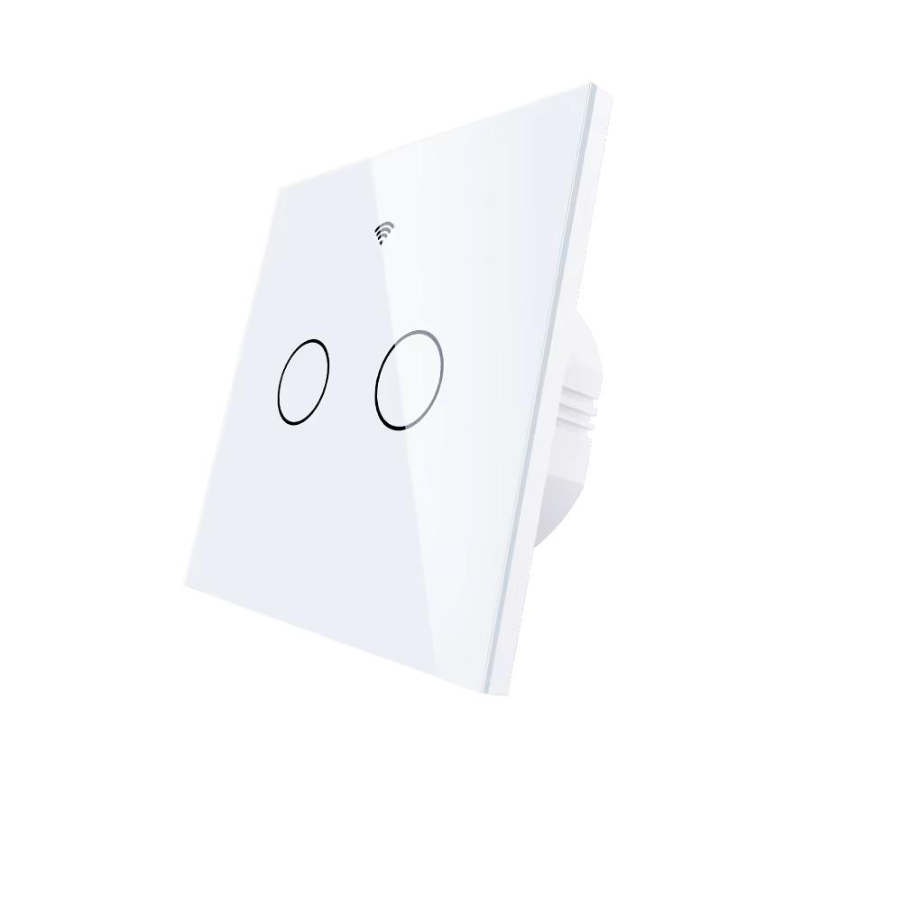 WiFi Smart Touch Wall Switch with Multi-Control Association 2/3 Way , Relay Status Optional,Backlight On/Off