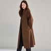 Spring and Summer Simple Big-name Medium and Long Heavy Industry Stand-up Collar Silhouette Trench Coat Loose Temperament Cotton Coat 15887