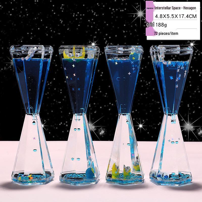 

Creative Astronaut Liquid Sand Timer: Starry Sky Oil Drop Decompression Toy Mixed Style