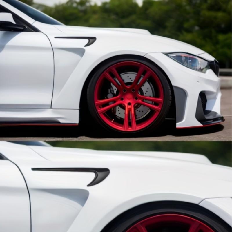 2 szt. 3D ABS Dekoracja błotnika wylotu powietrza Logo Emblemat Ostrze C200 C300 E300 E400 W213 Naklejka boczna samochodu - Trwały materiał ABS, Miłośnicy samochodów