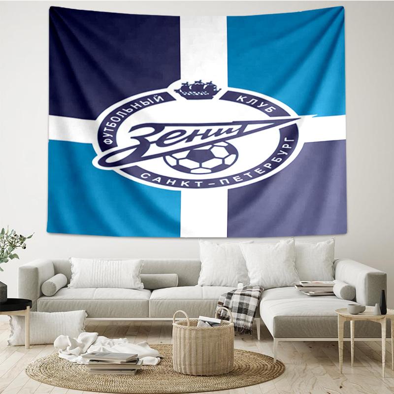 1PC Football Club Emblem Printed Tapestry Room Decoration Wall Hanging for Living Room Bedroom, Dormitory, Birthday and Christmas Gifts