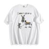 Donkey and Mouse Graphic T-Shirt Mens Womens Tees Top - Humorous Cartoon Design Unisex Tee