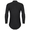 Men's Latin Dance Leotard - Glittery Rhinestones V Neck Long Sleeve Satin Patchwork Bodysuit for Performance