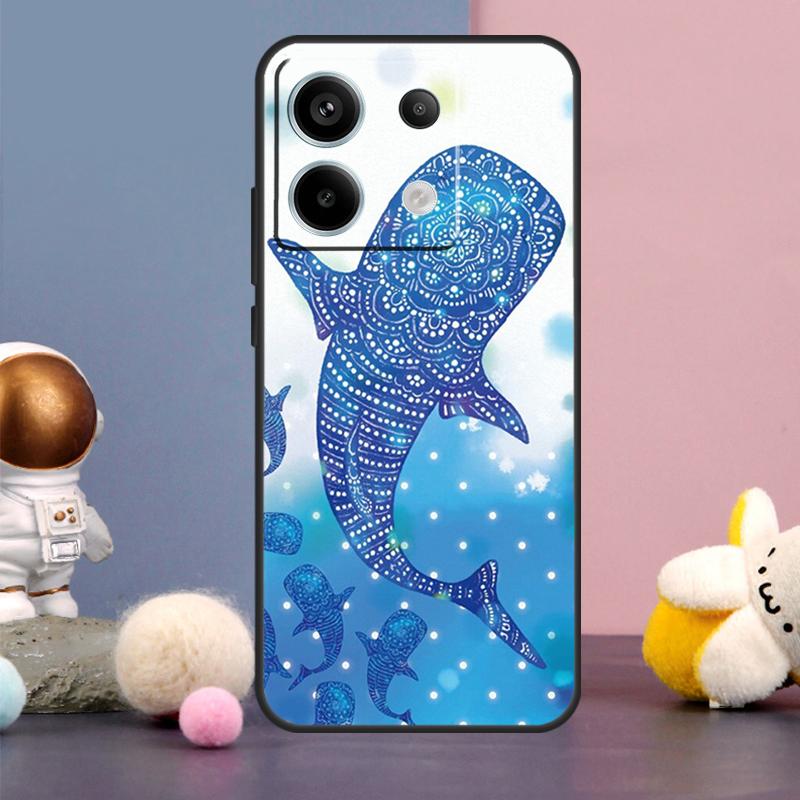 Cartoon Whale Case For Xiaomi Redmi Note 15 Pro Plus 10 11 12 13 14 Pro Redmi 15 15C 14C 10C 12C 13C Cover