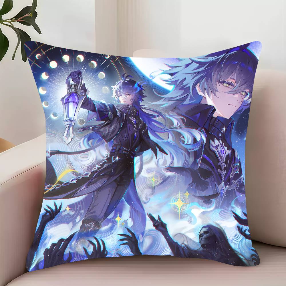 Flins Genshin Impact  Pillow Case Decor Protective Covers Comfortable soft for Sofa Living Room Home office