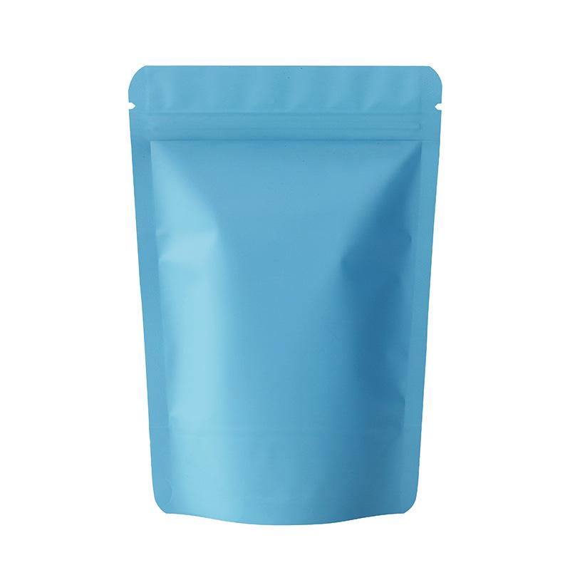 Matte Frosted Aluminum Foil Zipper Bag with Custom Logo for Medicine Powder Packaging