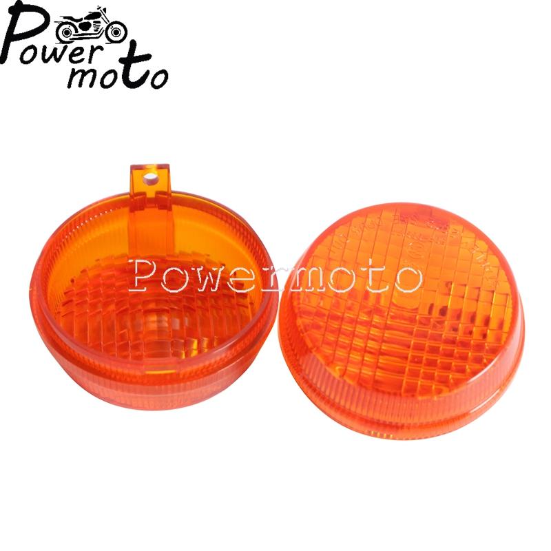2/4 Universal Front & Rear Turn Signal Lens 2.75" Indicator Lense Cover For Honda Kawasaki Cruisers VTX VN Vulcan 1300 1600 1800