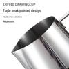 TLXT 350ml Stainless Steel Latte Art Pitcher with Temperature Sticker