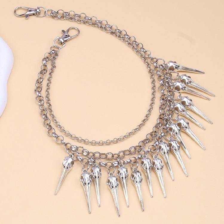 Punk Side Chain Trendsetting Halloween Cobweb Pant Jewelry Layered Body Chain Trousers Street Clothing Accessories