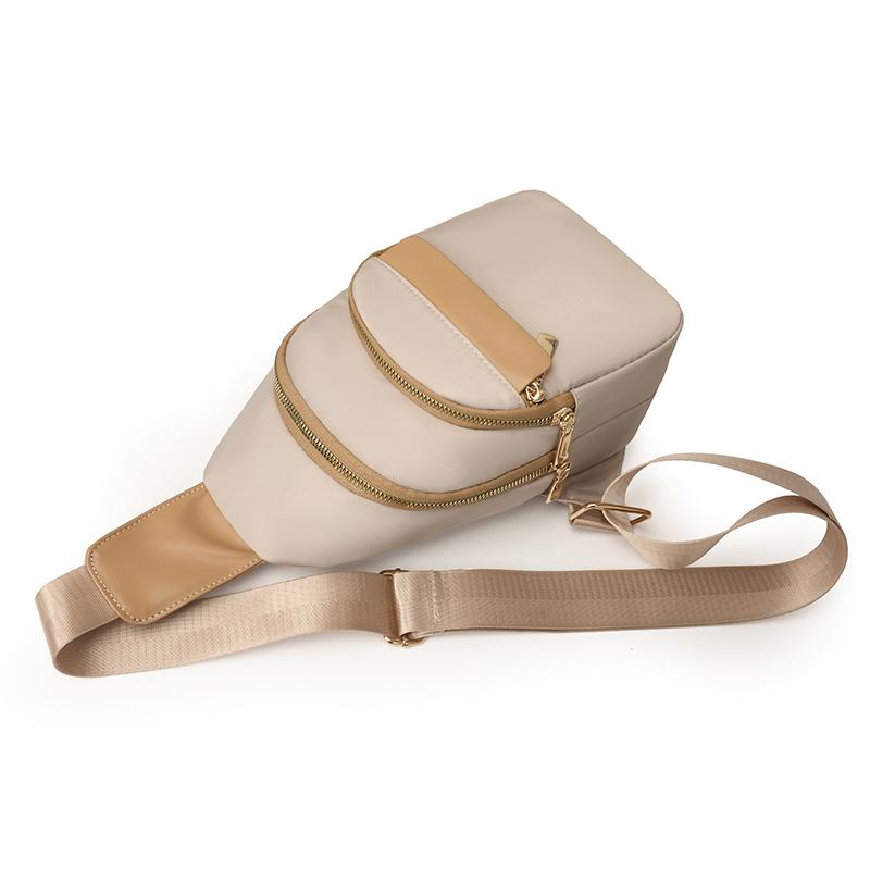 Dámska náprsná taška s kontrastnou farbou, veľkokapacitná taška cez rameno/crossbody