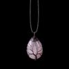 Arbre de Vie 7 Chakras Pierre Naturelle Collier Cristal Énergie Guérison Pendentif Fait Main Collier pour Femmes Hommes Bijoux Yoga