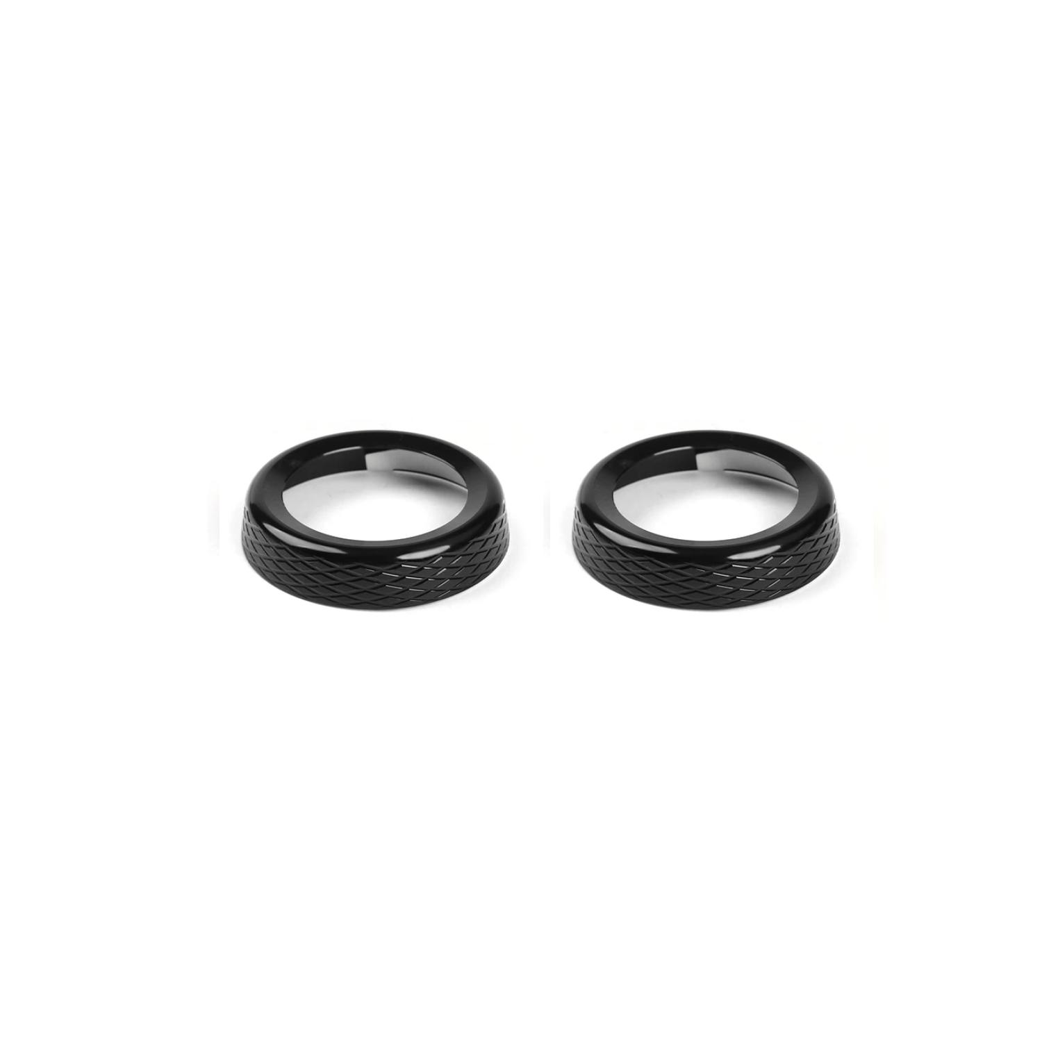 

For Kia Morning Picanto 2018-2026 2pcs Aluminum Alloy Air Conditioner Adjustment Knob Trim Ring Cover Interior Accessories