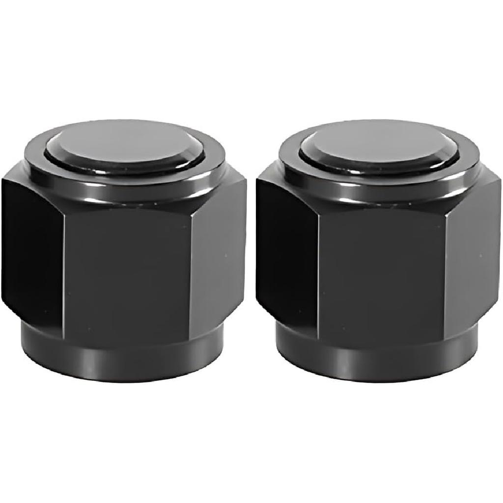 2PCS 6AN Female Flare Cap Block off Fitting Plug, Aluminum Swivel Hex Head Female Flare Cap, Fuel Oil Line Nut Port Adapter, Universal Automotive