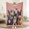 1pc 3D White Tiger Print Soft Flannel Throw Blanket Warm Cozy Fuzzy Blanket for Home Bedroom Sofa Couch