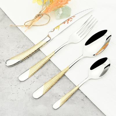 4 Pieces High Quality Cutlery Set Luxury Wedding Flatware Family Dinner Set Steak Knife Fork Teaspoon Tableware