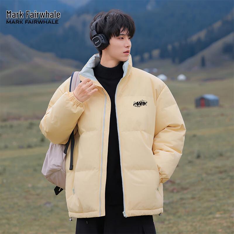 Mark Fairwhale Men's Solid Color Padded Winter Jacket