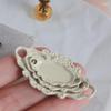 [JN] 3Pcs Simulation Dollhouse Double Ear Plate Mini Dessert Elliptical Plate Miniature Kitchen Dishes Toys For Doll House Decor