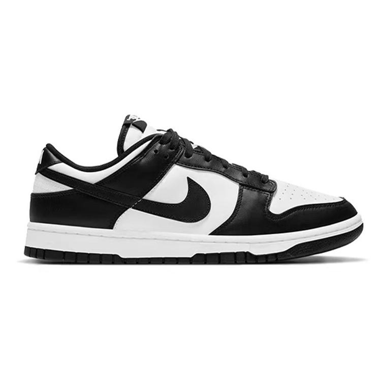 Nike Dunk Slip Resistant Abrasion Resistant Low top Skateboard Shoes Men's Black White DD1391-100(Team10-)