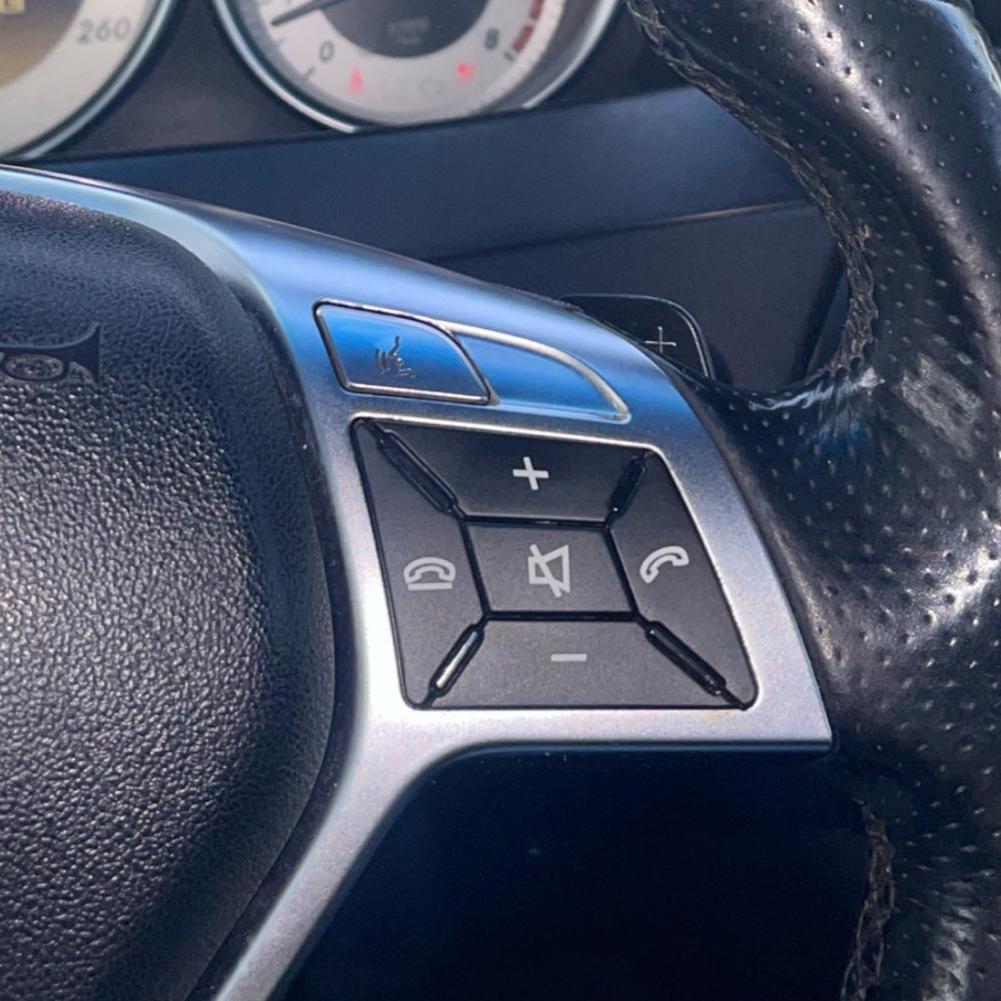 Schwarz Für Mercedes Benz W176 W246 W204 W212 C117 W117 X156 W218 X204 R172 W166 X166 Auto Lenkrad Taste patch Trim