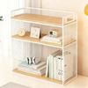 Multifunctional Rustic Wooden Desk Storage Shelf for Bedroom