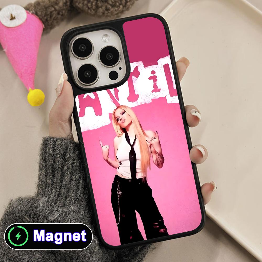 Avril Lavigne Matte Surface Magsafe Mobile Phone Case for iPhone 17 16 15 14 13 12 11 Air Pro Max Plus Colorful Cover