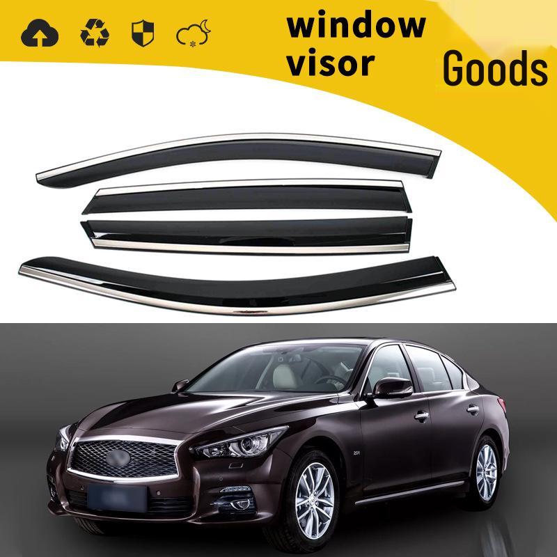 Rain Guards Window Visors for 15-16 Infiniti Q50/Q50L/Q50S/Q70 Car Doors