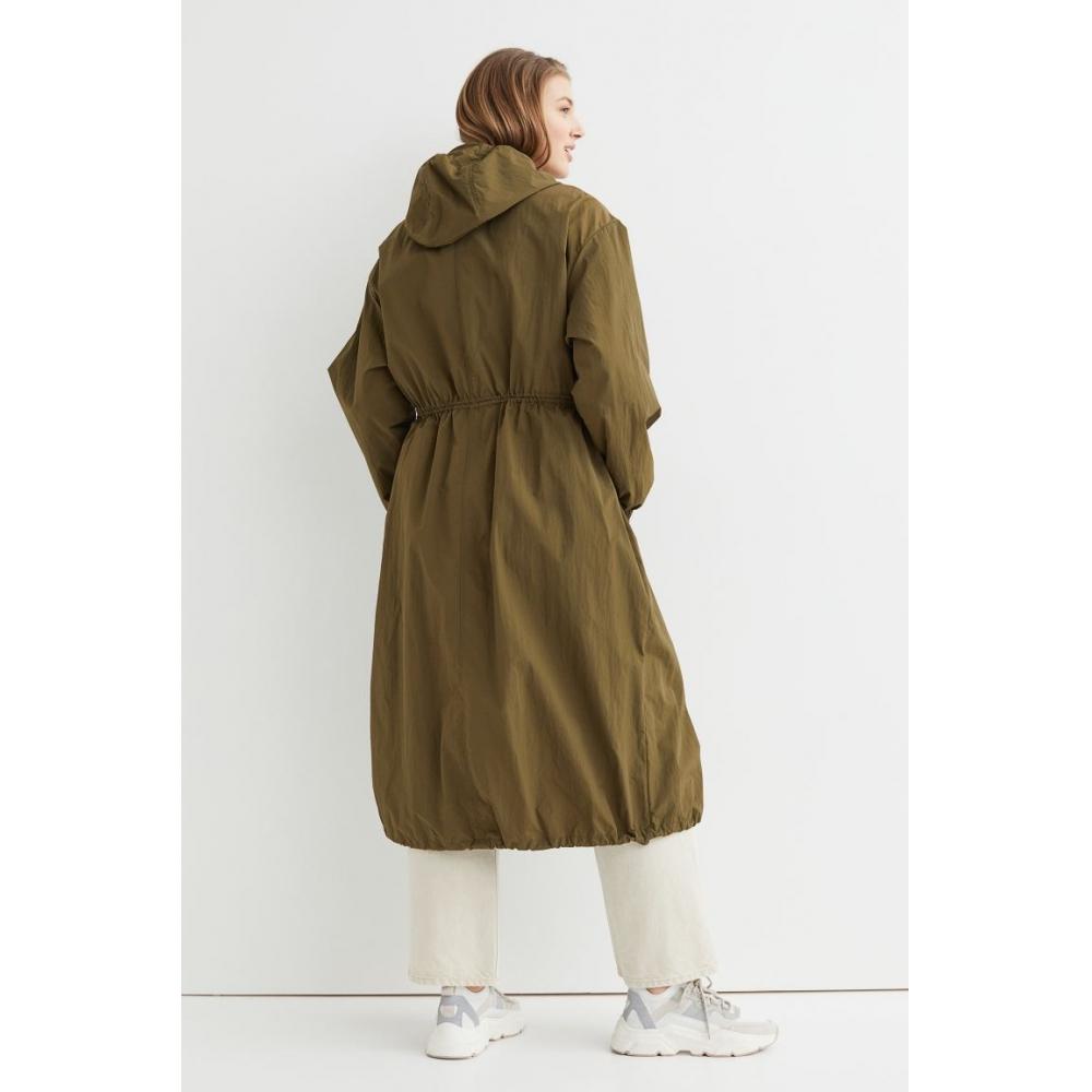 H&M Nylon Utility Jacket Dark Khaki Green
