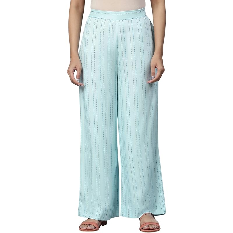 Aurelia Printed Strechable Palazzo Pants for Women | Ankle Length Palazzo Pants for Women
