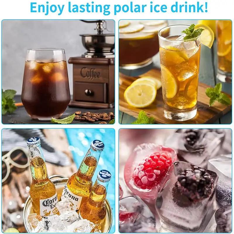 14 Grids Ice Cube Trays Reusable Silicone Ice Cube Mold Fruit Ice Maker with Removable Lids Kitchen Tools Freezer Summer Mould