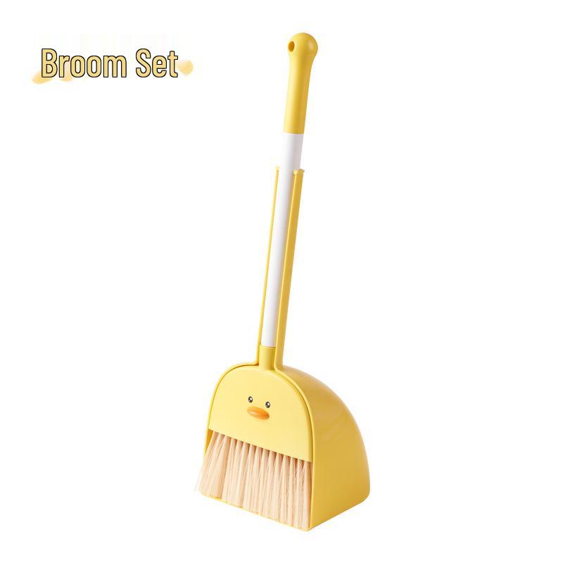 Mini städset för barn: Sopkvast, Sopskyffel & Mopp Trio - Leksak för Sopning