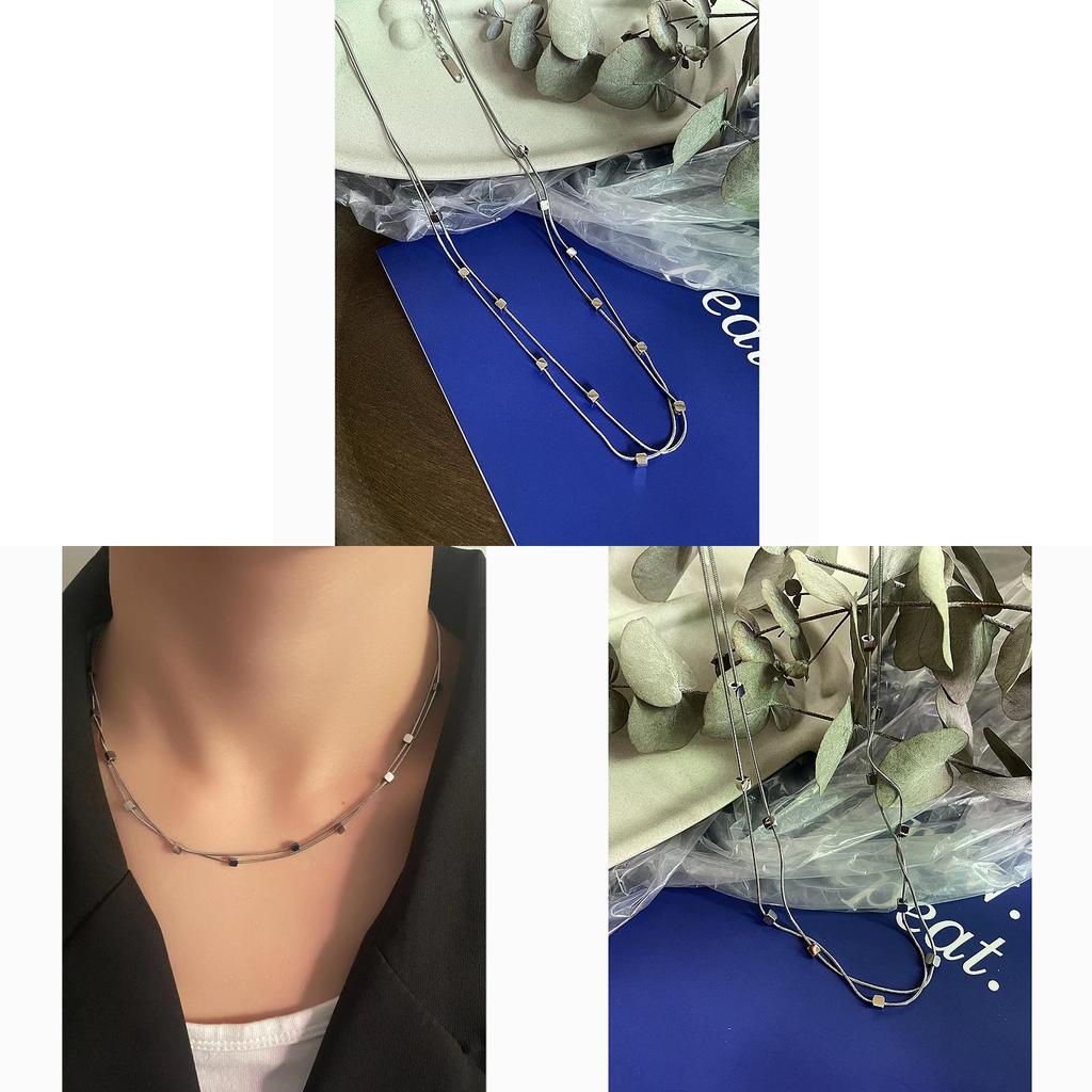 Style Geometric Snake Chain Necklace For Women With Titanium Steel Durability