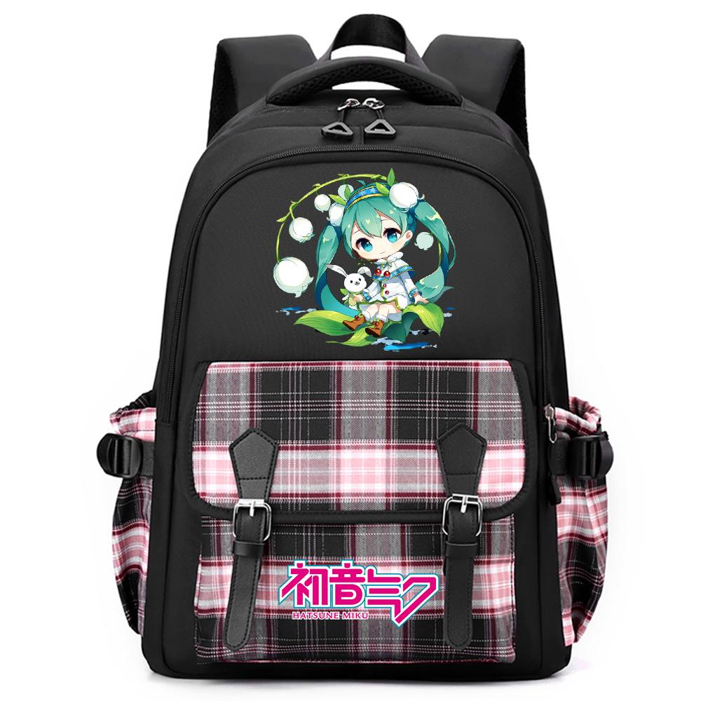 Anime Hatsune Miku Printed Large Capacity Backpack for Teenger Student Girl Boy Schoolbag Bookbag Women Waterproof Travel Bag Bookbag Mochila Gift