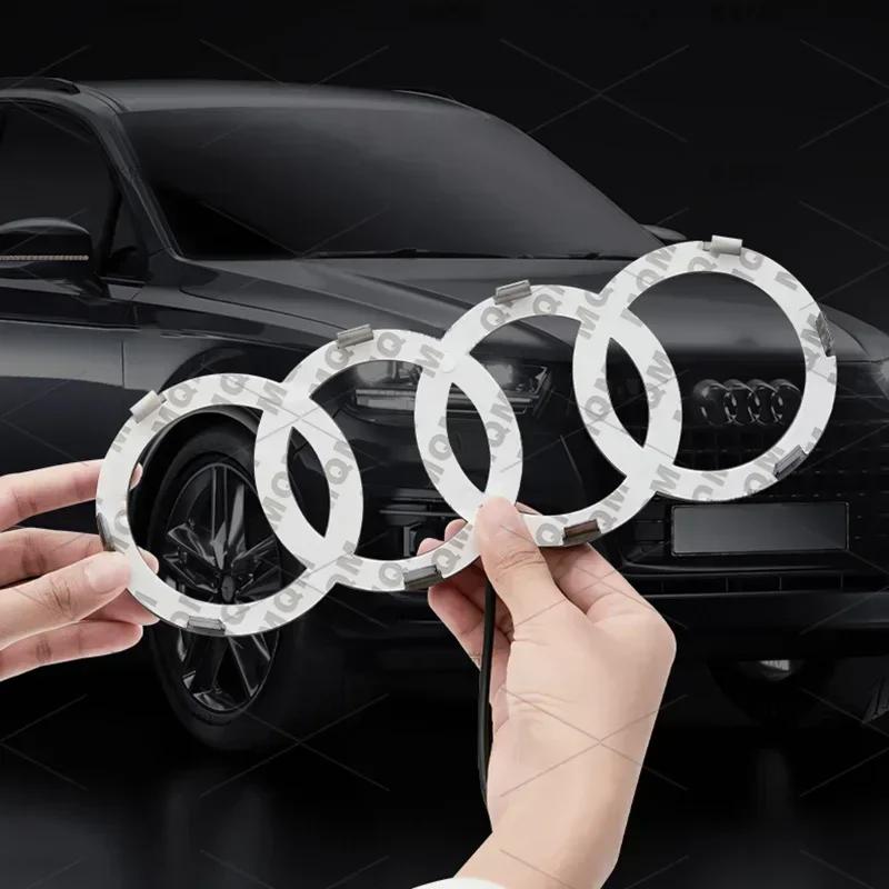 Audi 4-Ring-Logo LED dynamische Leuchte Frontgrill Lampe Audi A3A4A5A6A7A8S3 S4 S5 S6 S7 Q3 Q5 Q7 schwarz und silber. Schnelle Lieferung