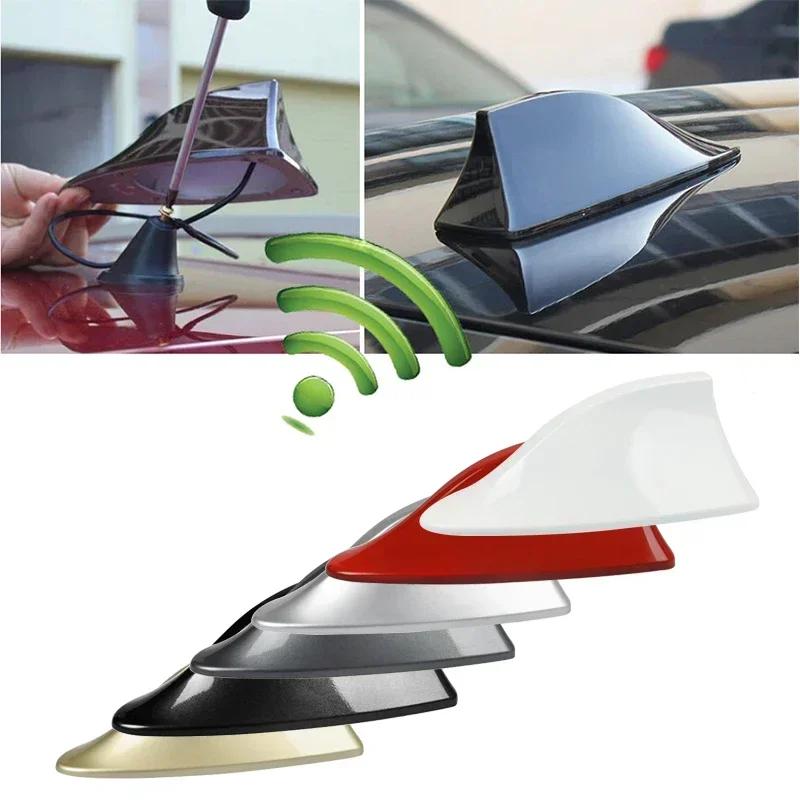 Car Roof Shark Fin Decorative Aerial Antenna Cover Sticker Roof Universal Car Radio FM Signal Design for All Auto Decorative