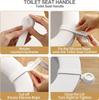 4Pcs Silicone Toilet Seat Lifter Handle,Hygienic No Touch Toilet Lid Lifter,Avoid Dirty Hands Toilet Seat Cover Lifting Tool for Bathroom,Easy Install