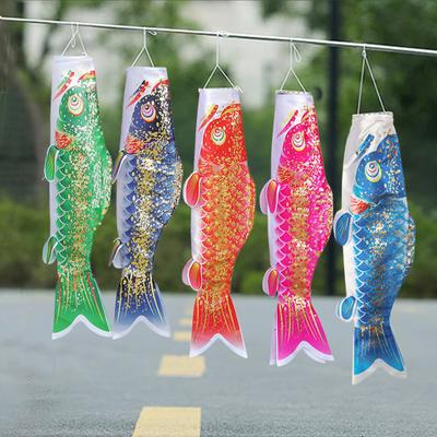 Japanese Carp Windsock Outdoor Hanging Fish Shaped Flag Kite Wind Socks for Garden Backyard Home Sushi Bar Restaurant Decoration