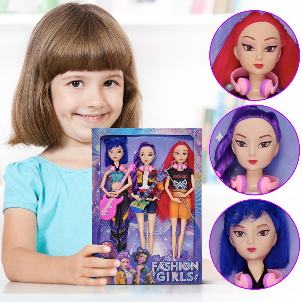 Fashionable Plastic Doll Figures Collection With Unique Stylish Outfits And Colorful Hairstyles Perfect Gift For Kids To And Creat
