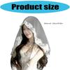 Delicate Embroidered Bridal Veils Lightweight Comfortable White Lace Hairpiece For Wedding