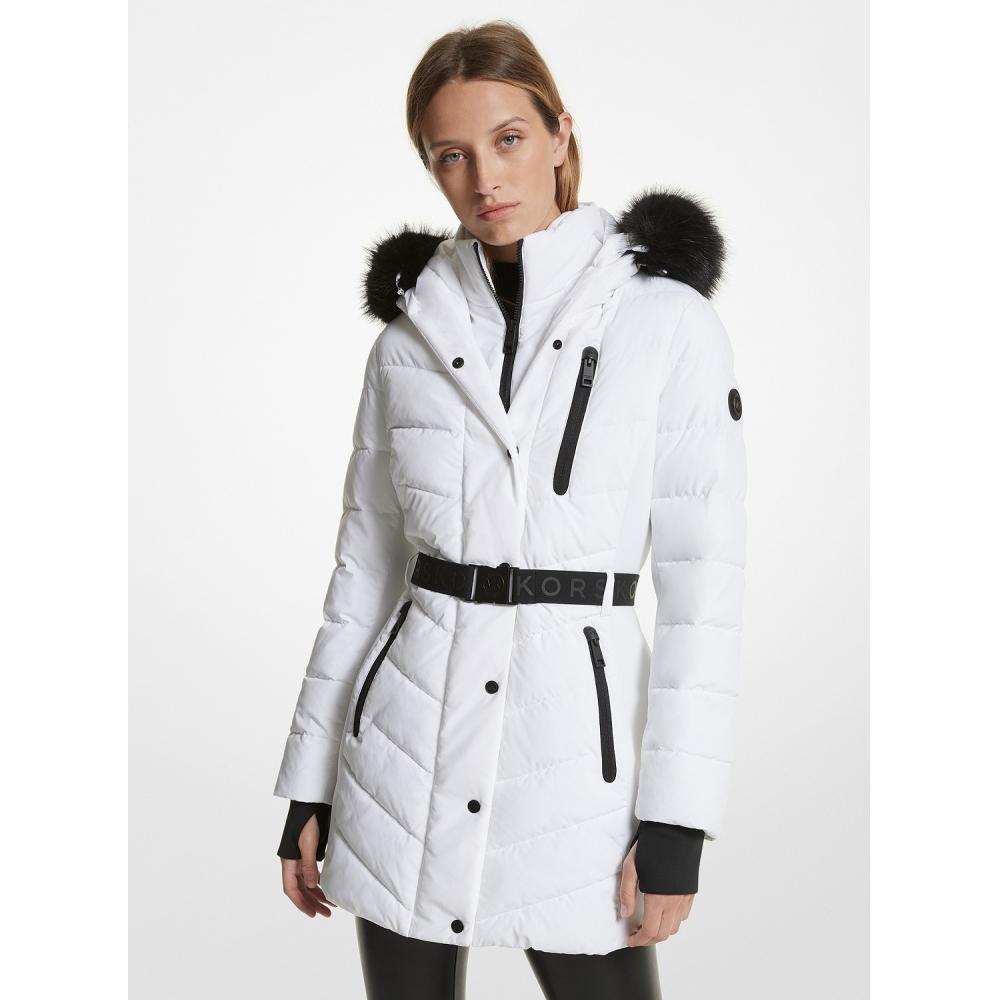 

Michael Kors Active куртка-пуховик с поясом Ca421168100 Белый L