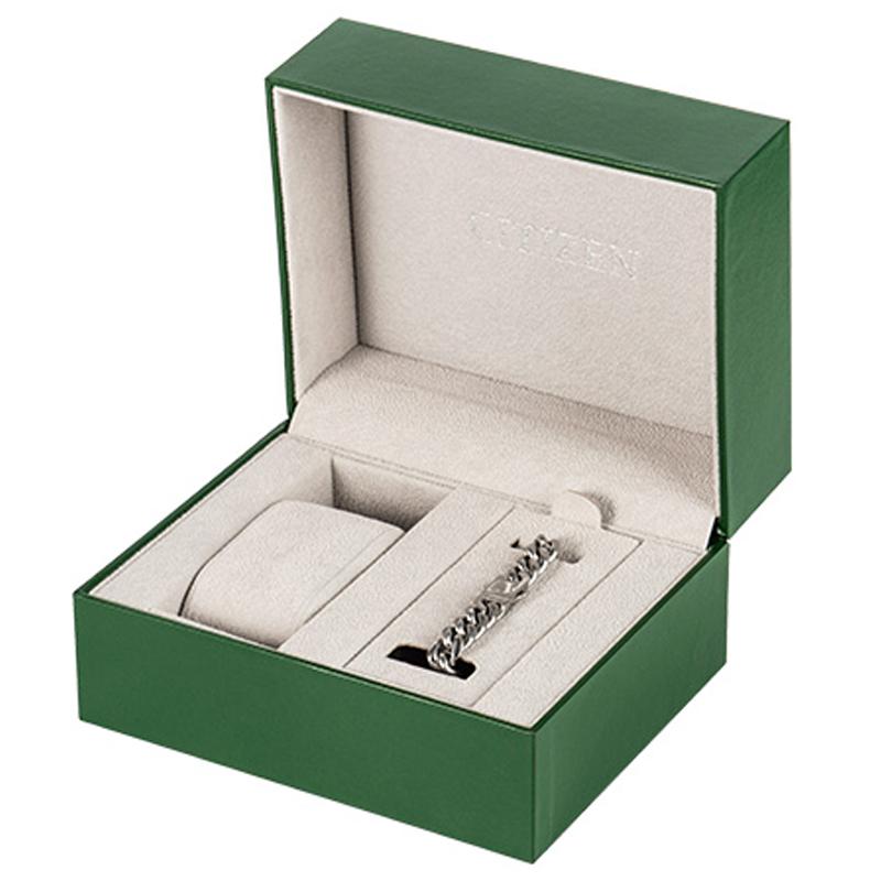 Citizen 3 Mechanical Movement Cow Leather Strap Watch Unisex Green Dial NJ0173-18X